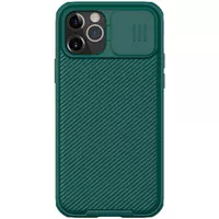 Карбонова накладка Nillkin Camshield (шторка на камеру) для Apple iPhone 12 Pro Max (6.7 ") Зелений / Dark Green