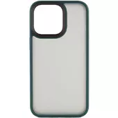 TPU+PC чехол Metal Buttons для Apple iPhone 12 Pro Max (6.7") Темно-зеленый