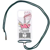 Чехол TPU Crossbody Street Style для Apple iPhone 12 Pro Max (6.7") Merlin / Зеленый / Forest green