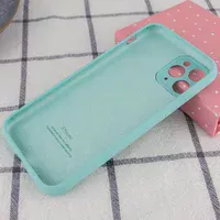 Чохол Silicone Case Full Camera Protective (AA) для Apple iPhone 12 Pro Max (6.7 ") Бірюзовий / Ice Blue