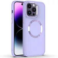 TPU чехол Bonbon Metal Style with MagSafe для Apple iPhone 12 Pro Max (6.7") Сиреневый / Dasheen