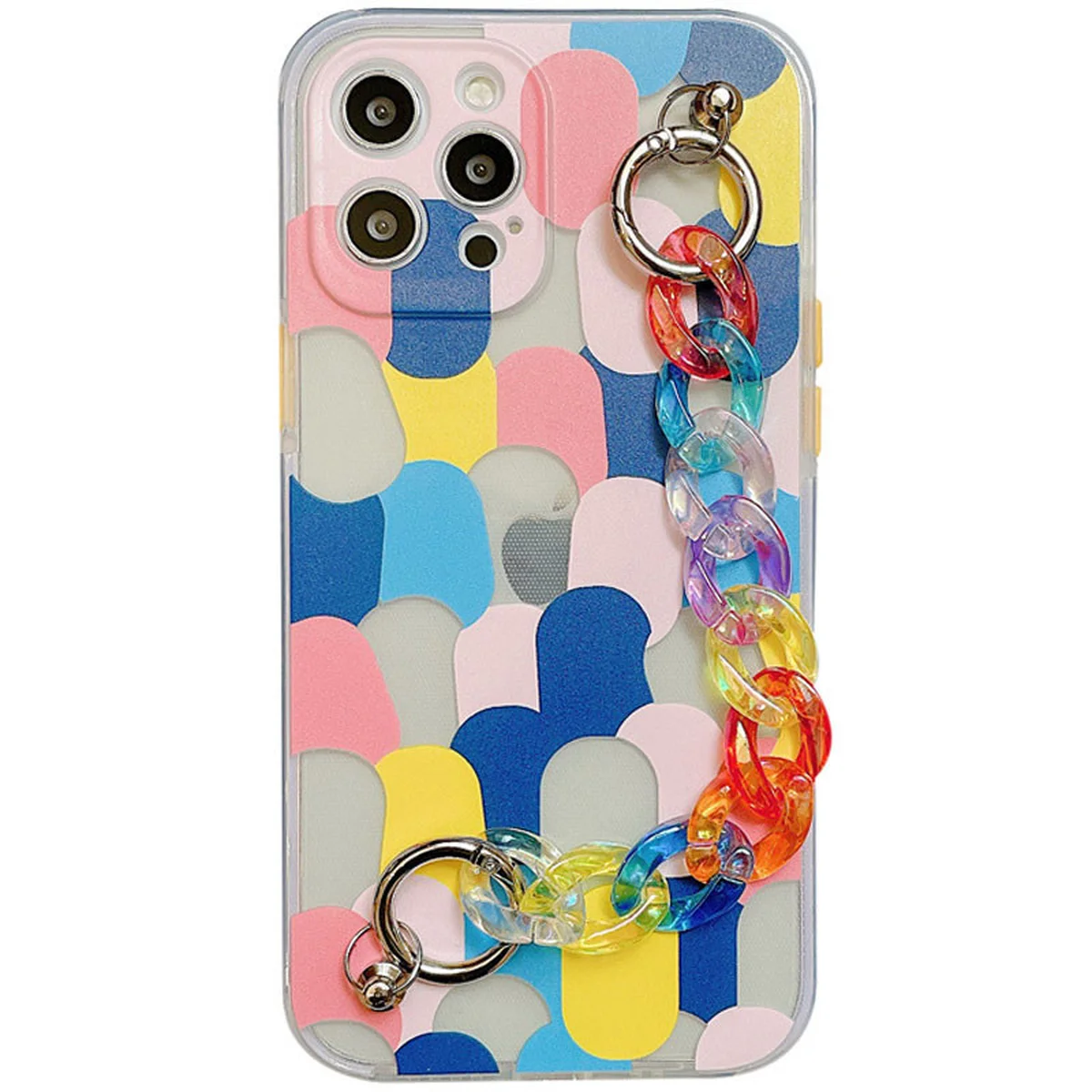 TPU+PC чехол Colorspot с ремешком-цепью для Apple iPhone 12 Pro Max (6.7") Dots