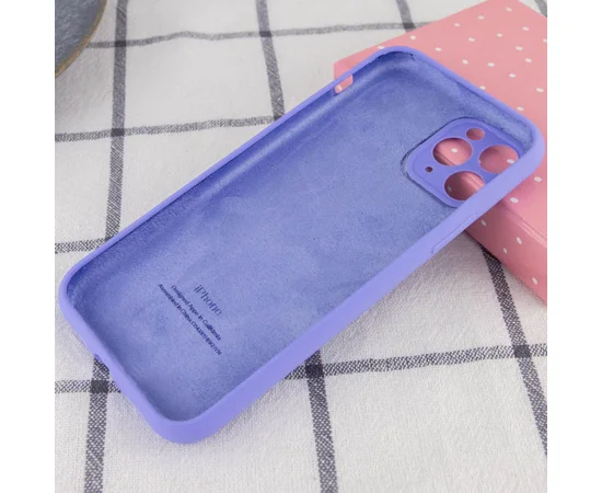 Чохол Silicone Case Full Camera Protective (AA) для Apple iPhone 12 Pro Max (6.7") Бузковий / Dasheen / PVH