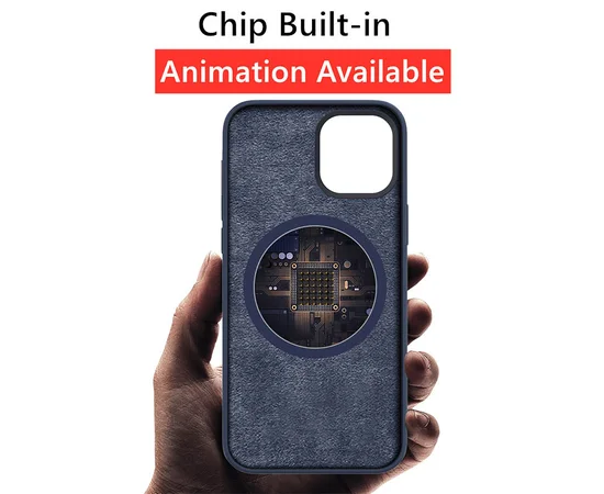 Шкіряний чохол Leather Case (AA Plus) with MagSafe для Apple iPhone 12 Pro Max (6.7") Indigo Blue