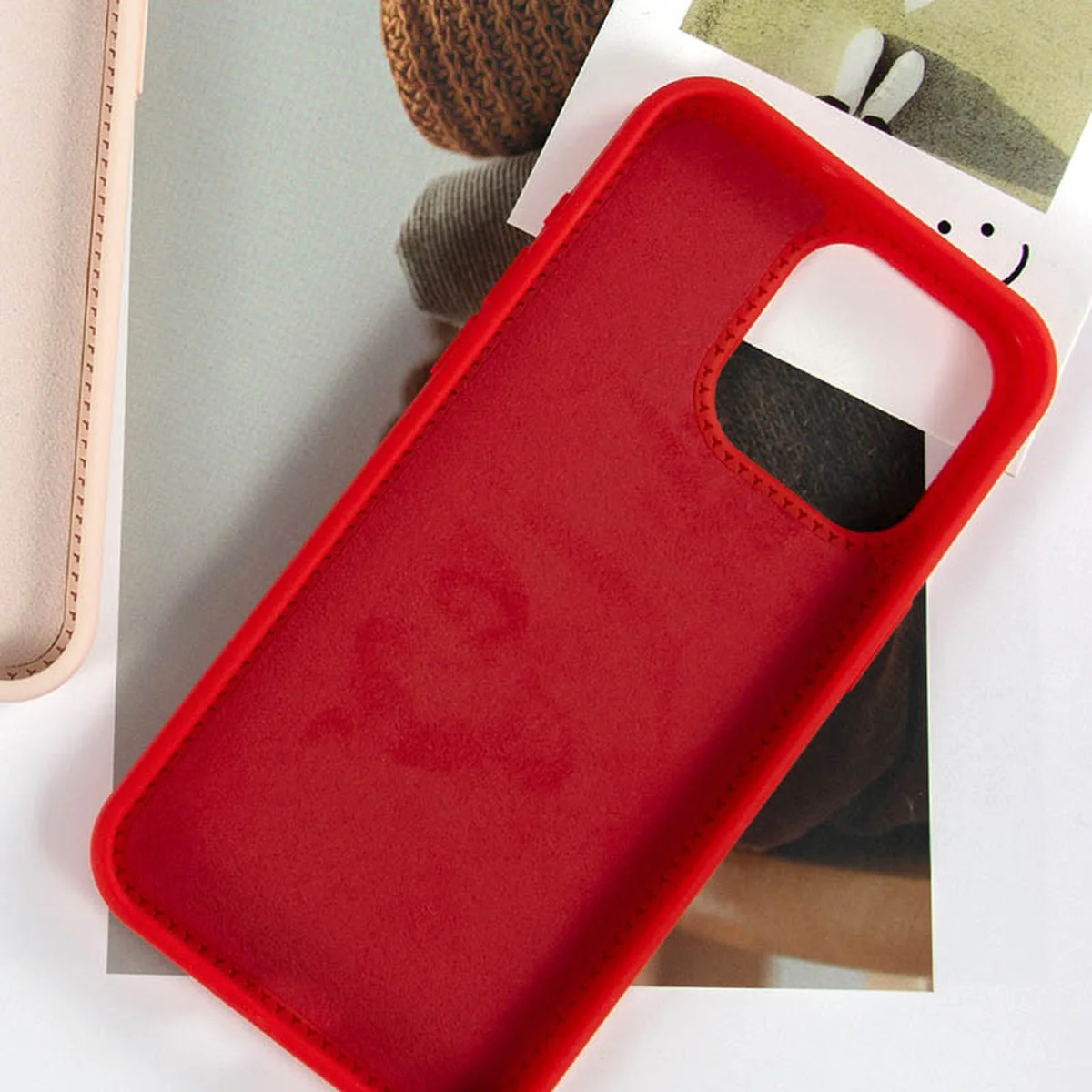 Чехол Silicone Case Full Protective NO LOGO with Ring для Apple iPhone 12 Pro Max (6.7") Red