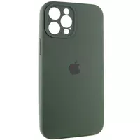 Чехол Silicone Case Full Camera Protective (AA) для Apple iPhone 12 Pro Max (6.7") Зеленый / Cyprus Green / PVH