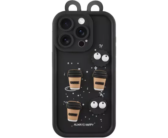 Чохол TPU Toys Case with Ears для Apple iPhone 12 Pro Max (6.7") Black