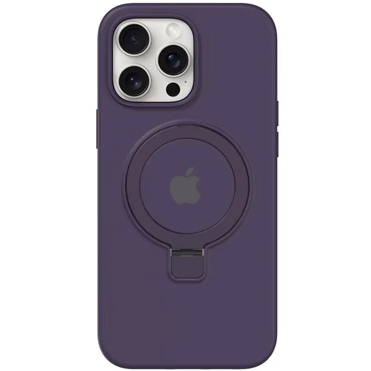 Чехол Silicone Case Full Protective with Ring для Apple iPhone 12 Pro Max (6.7") Purple