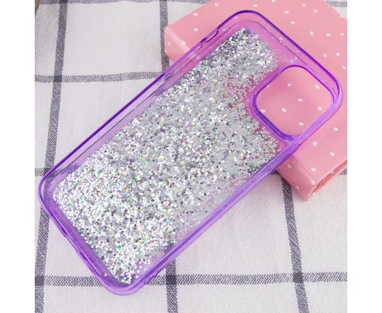 TPU+PC чехол Sparkle (glitter) для Apple iPhone 12 Pro Max (6.7") Фиолетовый