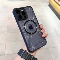 Чохол TPU+PC "Armor Hard Cover" Case with MagSafe для iPhone 14 Чорний