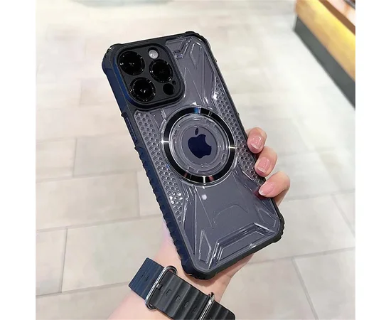 Чехол TPU+PC "Armor Hard Cover" Case with MagSafe для iPhone 11 Pro Max Черный