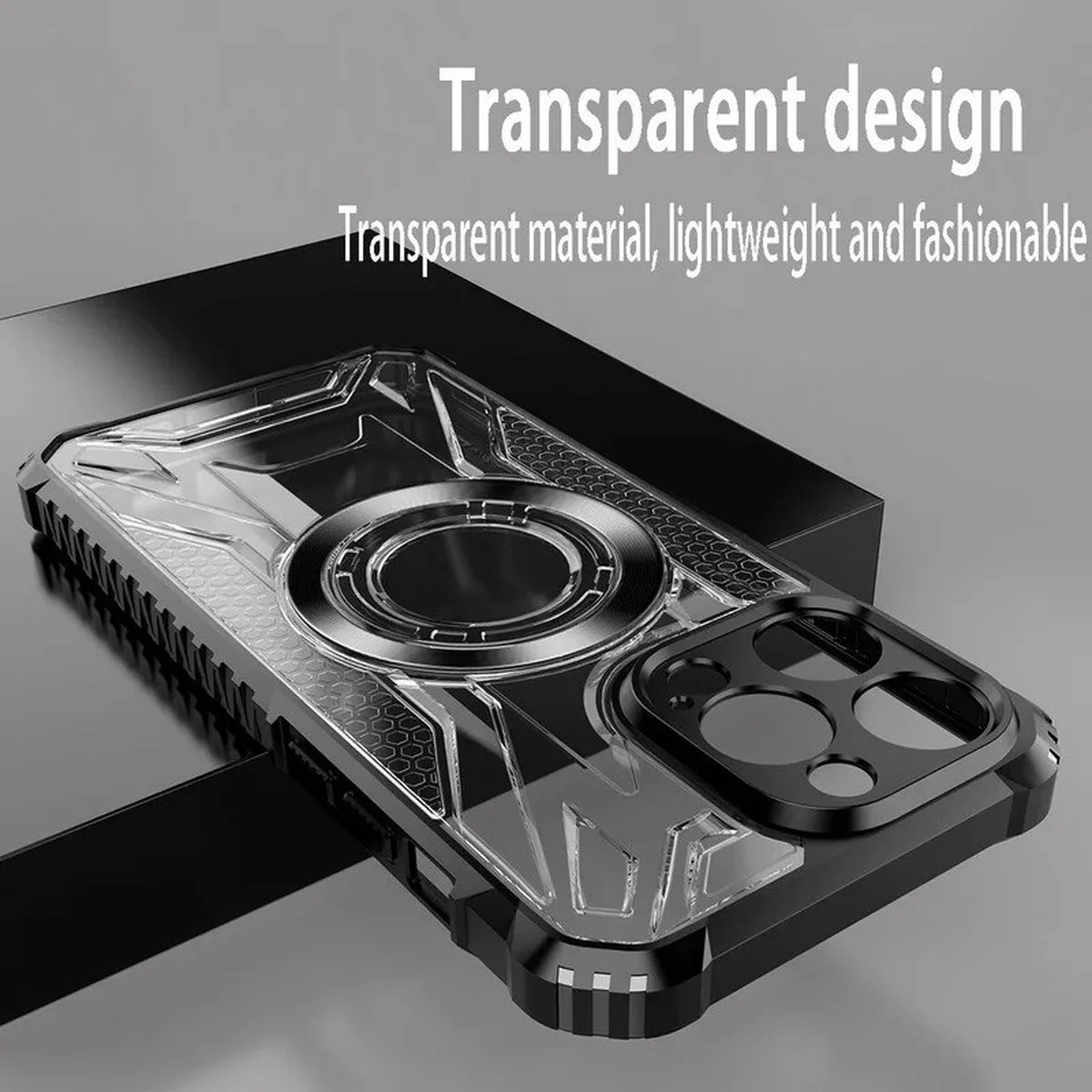 Чохол TPU+PC "Armor Hard Cover" Case with MagSafe для iPhone 13 Pro Чорний