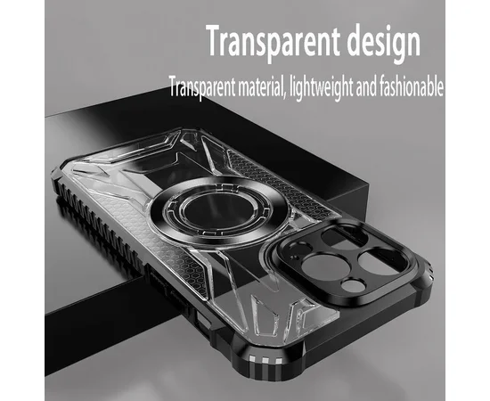 Чехол TPU+PC "Armor Hard Cover" Case with MagSafe для iPhone 14 Черный