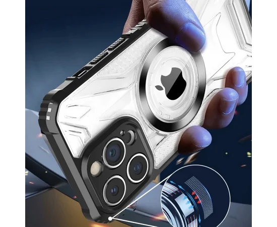 Чехол TPU+PC "Armor Hard Cover" Case with MagSafe для iPhone 14 Черный