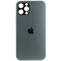 TPU + Glass чохол GLOSSY Logo Full camera для Apple iPhone 12 Pro (6.1 ") Зелений