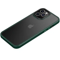 TPU+PC чехол Metal Buttons для Apple iPhone 12 Pro / 12 (6.1") Темно-зеленый