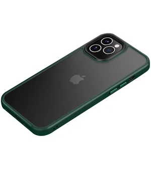 TPU + PC чохол Metal Buttons для Apple iPhone 12 Pro / 12 (6.1 ") Темно-зелений