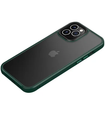 TPU + PC чохол Metal Buttons для Apple iPhone 12 Pro / 12 (6.1 ") Темно-зелений