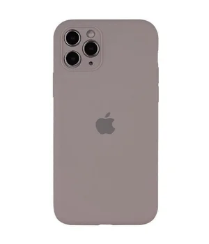 Чехол Silicone Case Full Camera Protective (AA) для Apple iPhone 12 Pro (6.1") Серый / Lavender