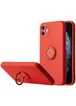 Чехол TPU Candy Ring Full Camera для Apple iPhone 12 (6.1") Красный / Red
