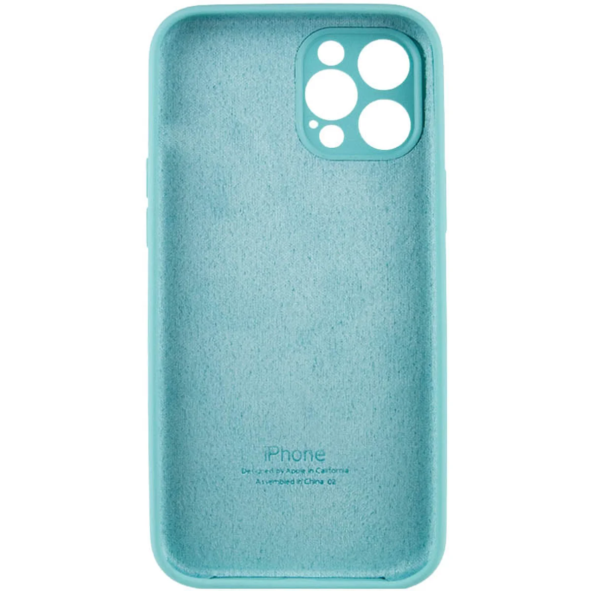 Чехол Silicone Case Full Camera Protective (AA) для Apple iPhone 12 Pro (6.1") Бирюзовый / Marine Green