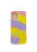 Чехол Silicone case full Aquarelle для Apple iPhone 12 Pro / 12 (6.1") Сиренево-желтый