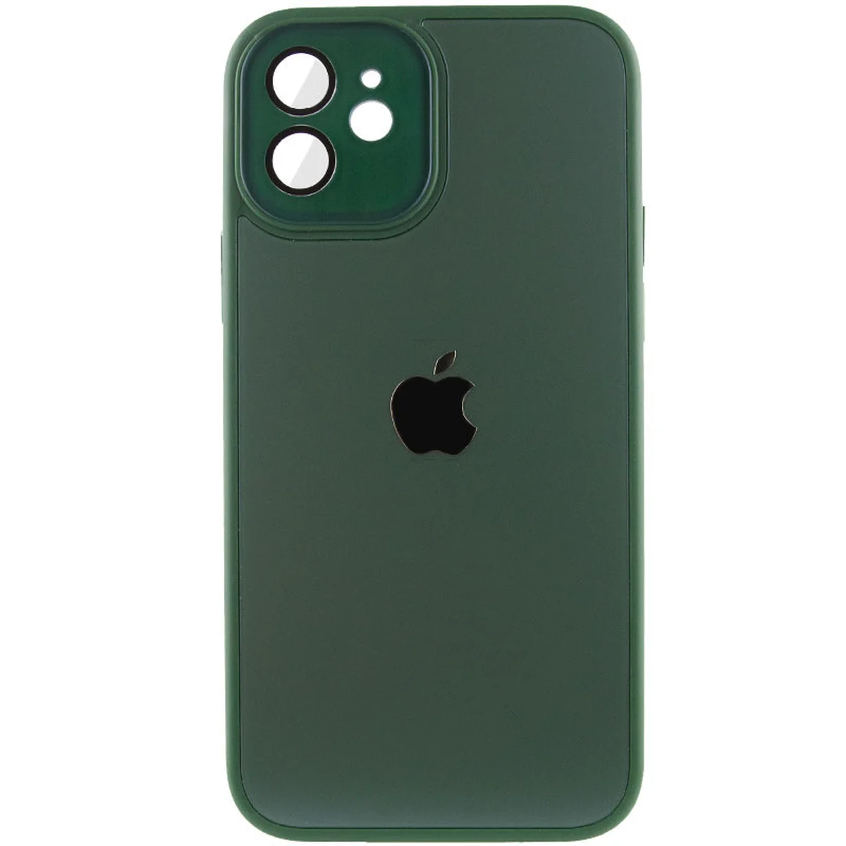 Чехол TPU+Glass Sapphire Midnight для Apple iPhone 12 (6.1") Зеленый / Forest green