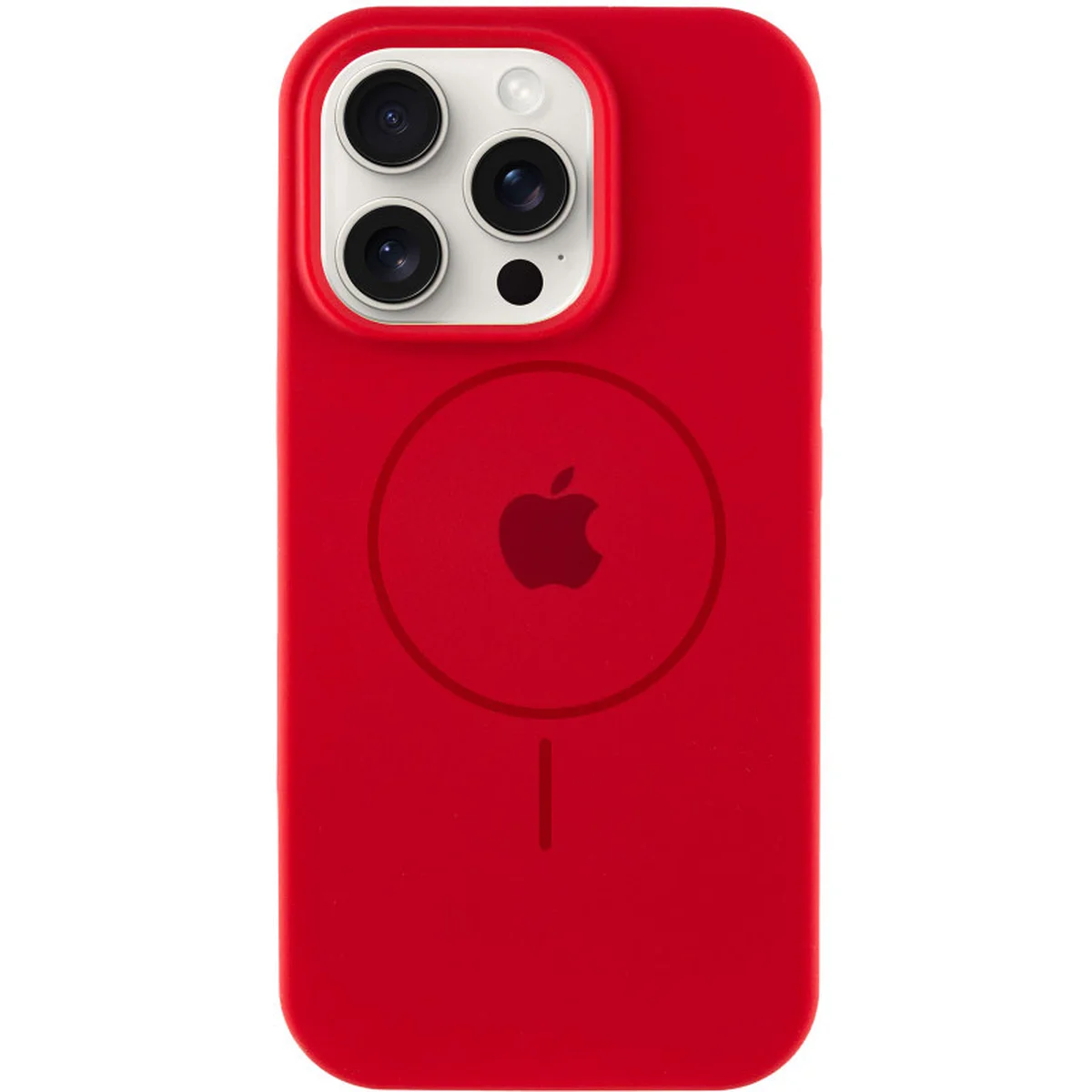 Чохол Silicone Case Full Protective (AA) with MagSafe для Apple iPhone 12 Pro / 12 (6.1") Червоний / Red