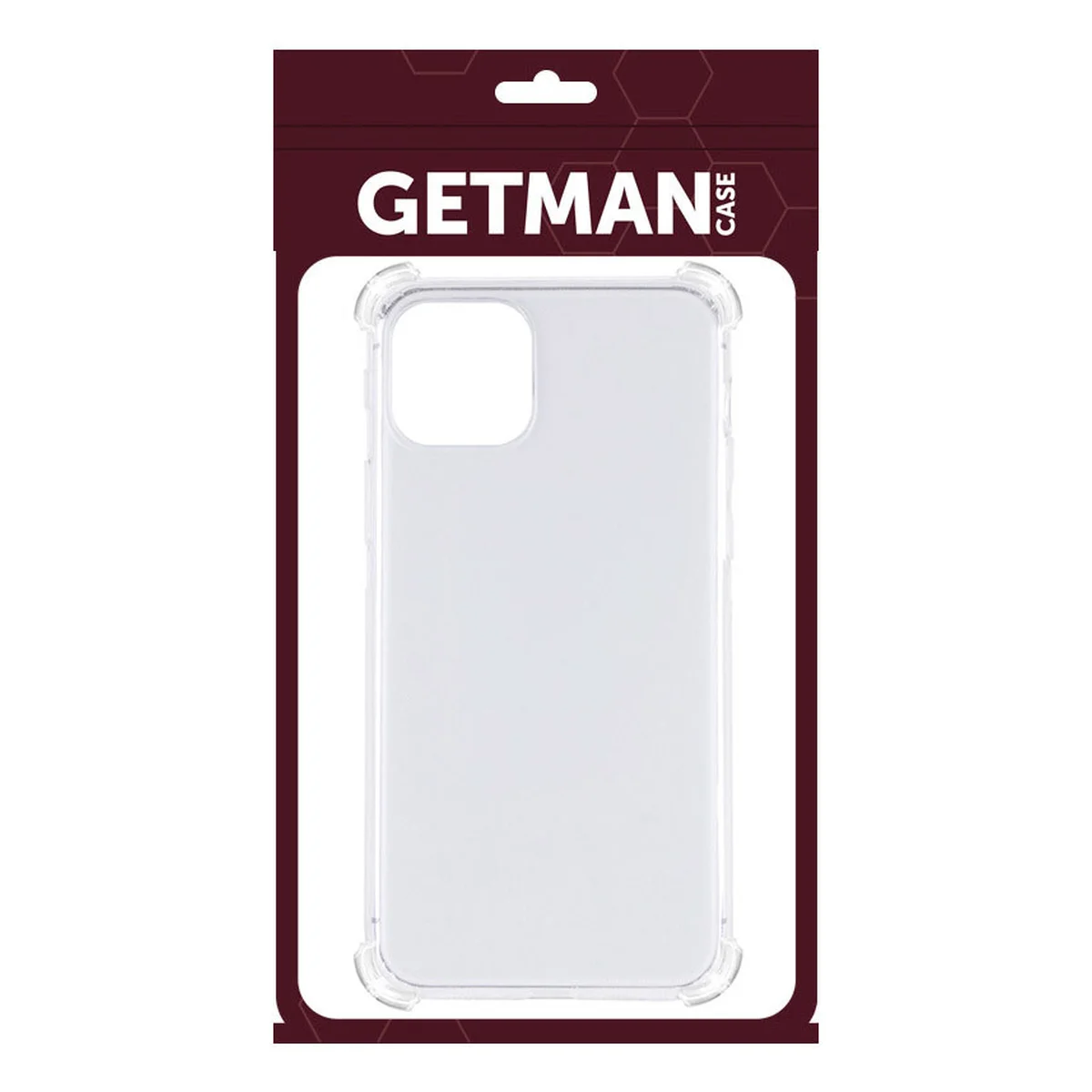TPU чехол GETMAN Ease logo усиленные углы для Apple iPhone 12 Pro / 12 (6.1") Бесцветный (прозрачный)