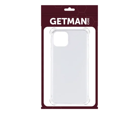 TPU чохол GETMAN Ease logo посилені кути для Apple iPhone 12 Pro / 12 (6.1") Безбарвний (прозорий)