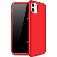 Пластиковая накладка GKK LikGus 360 градусов (opp) для Apple iPhone 12 (6.1") Красный