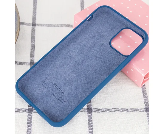 Чехол Silicone Case Full Protective (AA) для Apple iPhone 12 Pro / 12 (6.1") Синий / Navy Blue