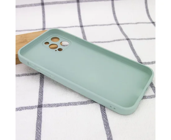 TPU+Glass чехол GLOSSY Logo Full camera для Apple iPhone 12 Pro (6.1") Мятный