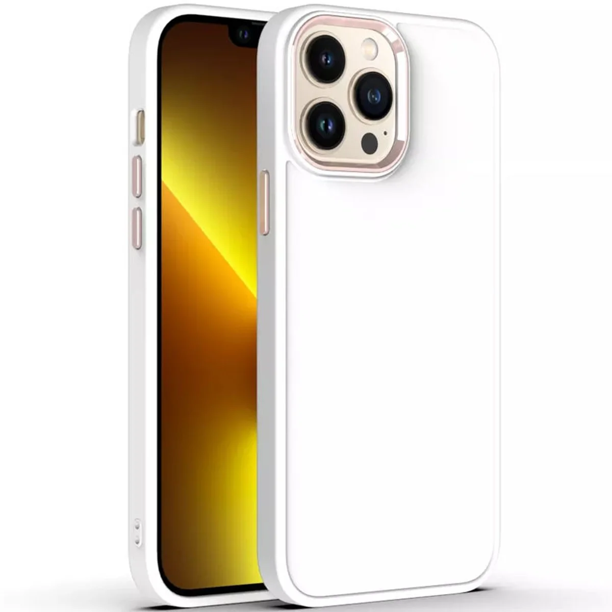 TPU чохол Bonbon Metal Style для Apple iPhone 12 Pro / 12 (6.1") Білий / White