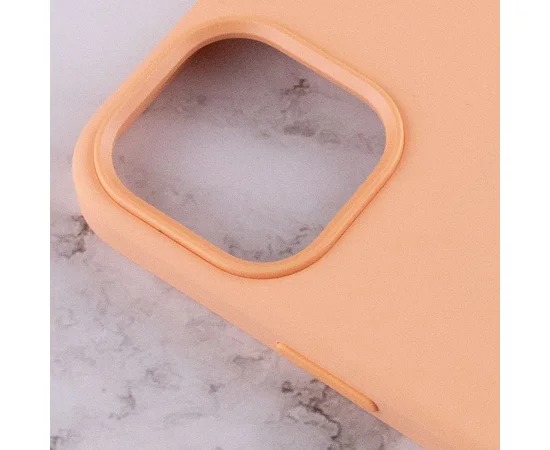 Чехол Silicone case (AAA) full with Magsafe and Animation для Apple iPhone 12 Pro / 12 (6.1") Оранжевый / Cantaloupe