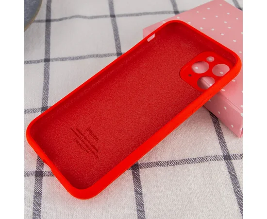 Чехол Silicone Case Full Camera Protective (AA) для Apple iPhone 12 Pro (6.1") Красный / Red