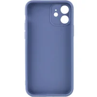 Силиконовый чехол Candy Full Camera для Apple iPhone 12 (6.1") Голубой / Mist blue
