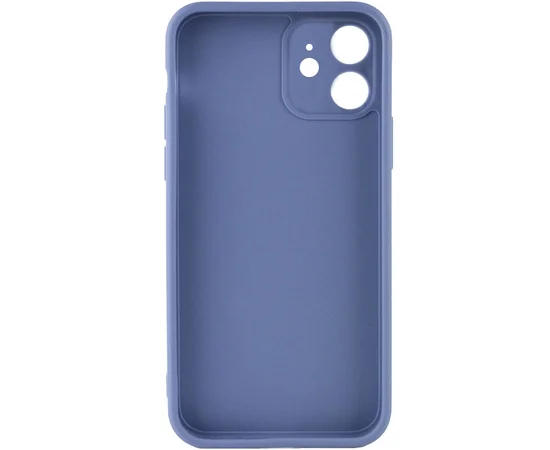 Силиконовый чехол Candy Full Camera для Apple iPhone 12 (6.1") Голубой / Mist blue