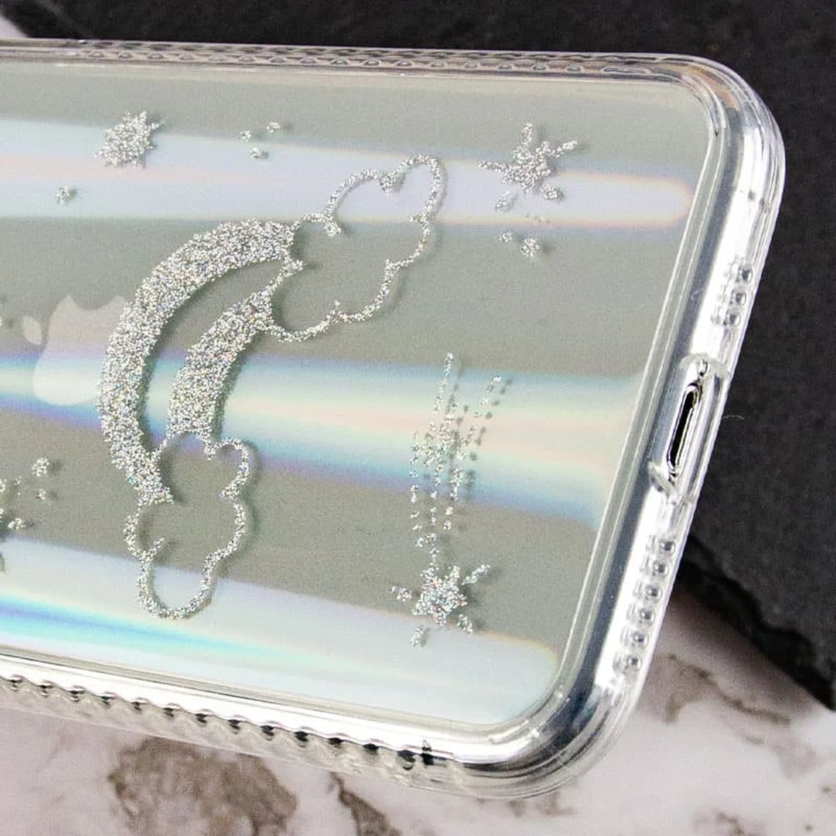 TPU+Glass чехол Aurora Space для Apple iPhone 12 Pro / 12 (6.1") Радуга