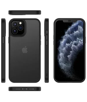 TPU + PC чохол Metal Buttons для Apple iPhone 12 Pro / 12 (6.1 ") Чорний