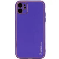 Шкіряний чохол Xshield для Apple iPhone 12 (6.1 ") Фіолетовий / Violet