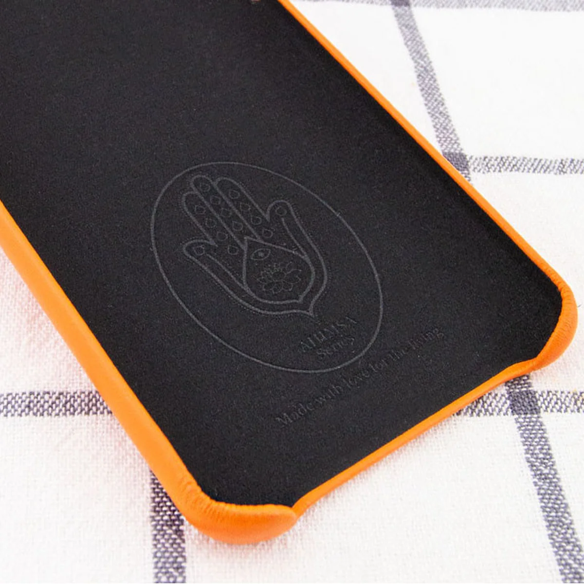 Шкіряний чохол AHIMSA PU Leather Case Logo (A) для Apple iPhone 12 Pro / 12 (6.1 ") Помаранчевий