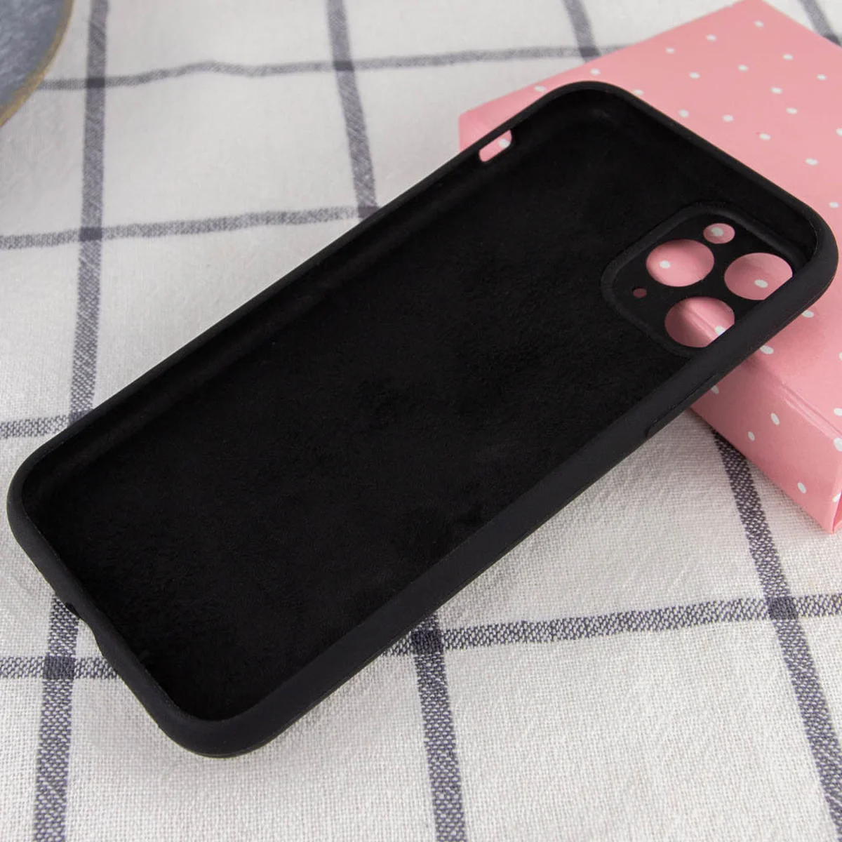 Чехол Silicone Case Full Camera Protective (AA) для Apple iPhone 12 Pro (6.1") Черный / Black