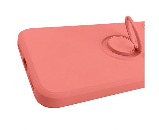 Чехол TPU Candy Ring Full Camera для Apple iPhone 12 Pro (6.1") Красный / Camellia