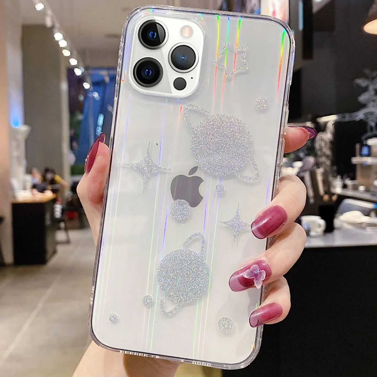 TPU + Glass чохол Aurora Space для Apple iPhone 12 Pro / 12 (6.1 ") Планети