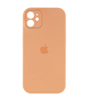 Чехол Silicone Case Full Camera Protective (AA) для Apple iPhone 12 (6.1") Оранжевый / Cantaloupe