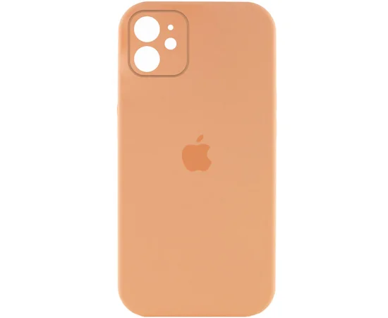 Чохол Silicone Case Full Camera Protective (AA) Apple iPhone 12 (6.1") Помаранчевий / Cantaloupe