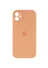 Чехол Silicone Case Full Camera Protective (AA) для Apple iPhone 12 (6.1") Оранжевый / Cantaloupe