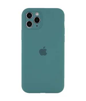 Чехол Silicone Case Full Camera Protective (AA) для Apple iPhone 12 Pro (6.1") Зеленый / Pine green