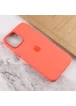 Чохол Silicone case (AAA) full with Magsafe and Animation для Apple iPhone 12 Pro / 12 (6.1 ") Помаранчевий / Pink citrus